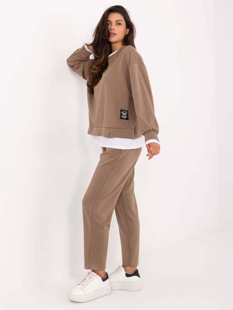 Casualowy fango luźny komplet bluzka + spodnie - obrazek 4